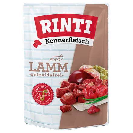 10x400g RINTI Kennerfleisch Pouches lam honden natvoer