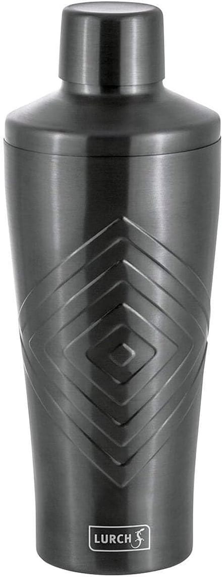 Cocktail Shaker 3-delig RVS 600ml met Geïntegreerde Zeef Smokey Grey