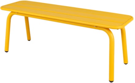 MaximaVida metalen tuinbank Max 120 cm okergeel - zonder rugleuning