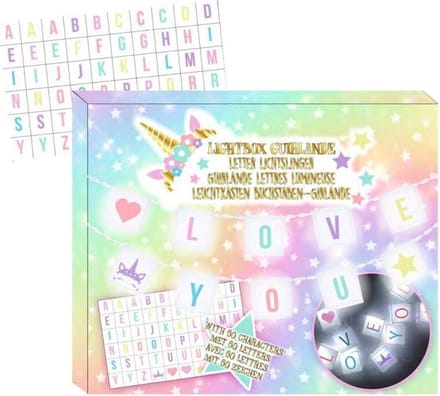 Eenhoorn Lightbox LED-Slinger met 60 Letters