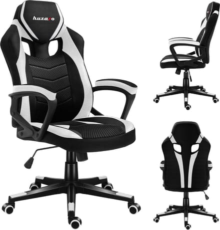 Huzaro Force 2.5 White Mesh Gamingstoel – Ergonomische Game Stoel met Mesh, Verstelbaar & Comfortabel, Wit