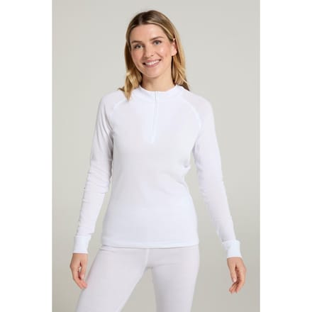 Mountain Warehouse Dames/Dames Talus Zip Neck Thermo met lange mouwen (Wit)