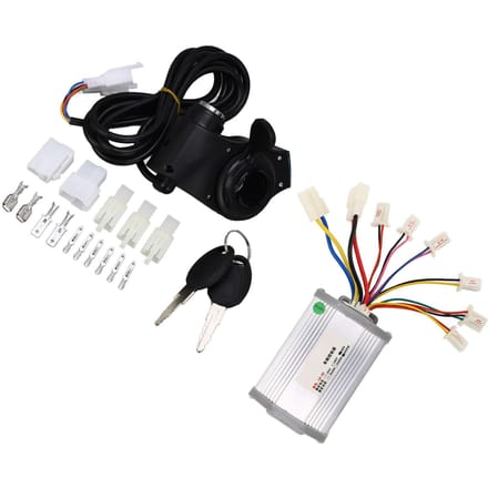 Ensemble contrôleur à balais pour vélo 48V 800W avec clés, accélérateur au pouce, kit de conversion pour vélo électrique pour black