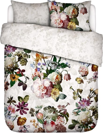 Essenza Fleur Dekbedovertrek Wit - Tweepersoons – 200x200/220 cm