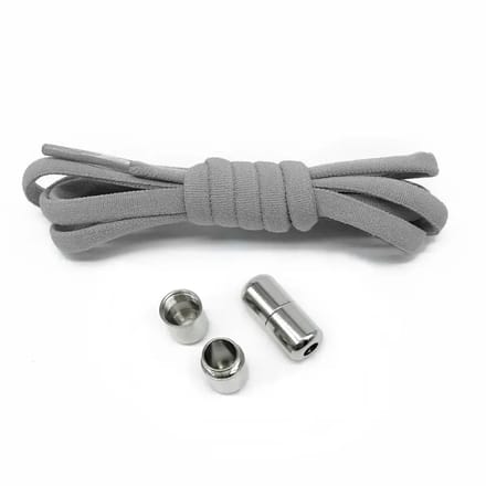 Hypify - Elastische Veters met lock gesp - Grijs - No Tie