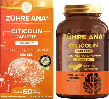 Zühre Ana Citicoline 500 mg - 60 Tabletten - Met Vitamine B12