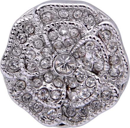 Quiges - Drukknoop Mini 12mm Zirkonia Bloem - EBCMK151