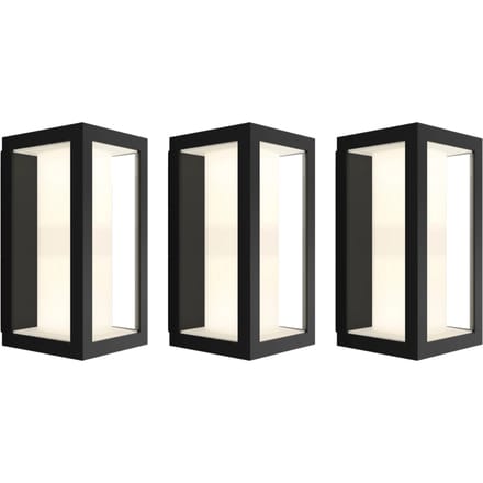 Philips Hue Impress muurlamp White and Color zwart smal 3-pack