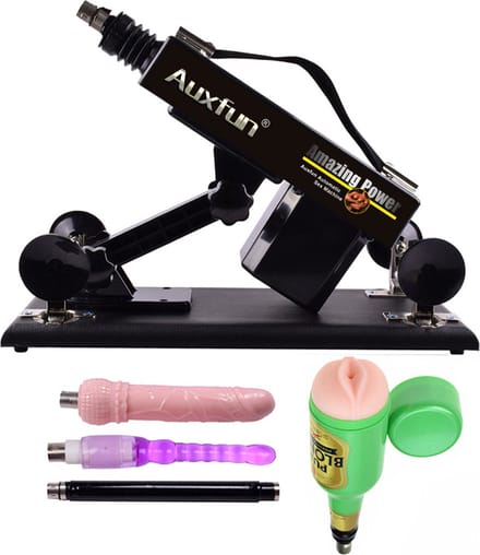Auxfun Basic Stormi Sex Machine – Seksmachine met 4 Opzetstukken – 3XLR Neukmachine