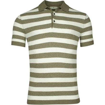 Thomas Maine Polo Terry Cloth Knitted Short Sleeve Groengrijs / male