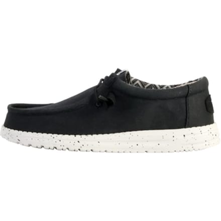 HEYDUDE - Wally Canvas Heren Instappers Black/White - Maat 40