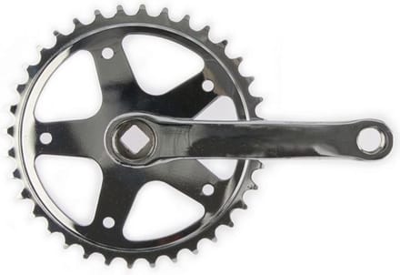 Vinty Crankstel 36T - Staal - Spieloos - 130mm - Chroom - Single Speed