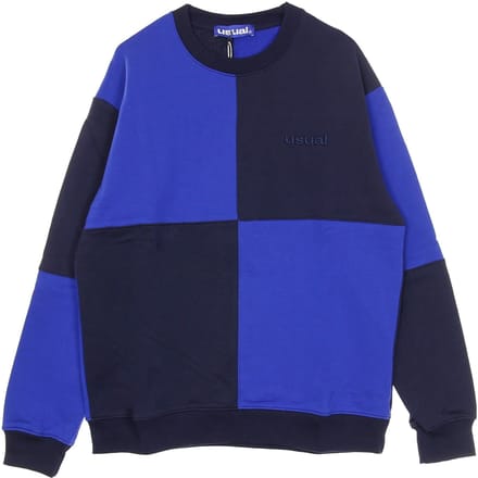 Bigcheck lichtgewicht herensweatshirt met ronde hals blauw/zwart