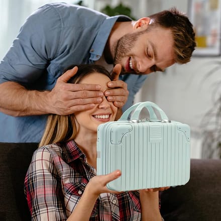 Waterdichte Hard Shell Make-up Reiskoffer - Grote Capaciteit Cosmetica Trolley Tas met Elastiek