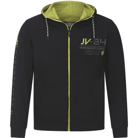 Jan Vanderstorm herren Sweatvest - 68/70 - zwart - Plus Size