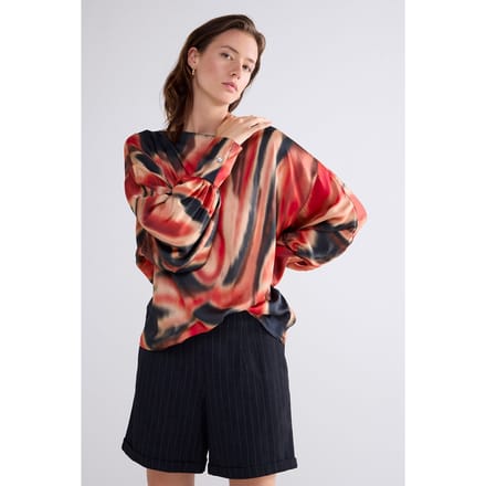 Summum Woman Top Batsleeves Blury Print Multicolour Größe: 36 | Blusen Outlet | Damen