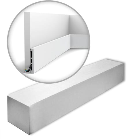 Orac Decor SX163-RAL9003-box AXXENT SQUARE 1 doos 26 stukken Plint 52 m