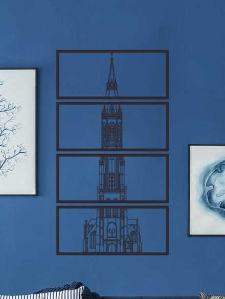 Wanddecoratie | Nieuwe Kerk Delft - XL (80x143cm)