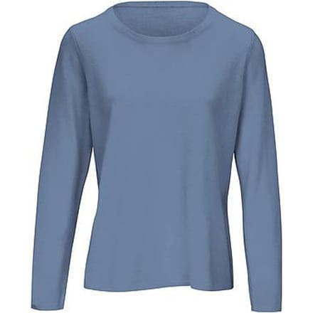 Trui scheerwol en kasjmier ronde hals Van Peter Hahn blauw