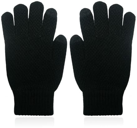 LGT JWLS Gebreide Heren Handschoenen - Warm Winter Zwart