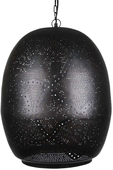 Safaary - Arabische Hanglamp Basma Zwart Goud Ø 45 x 59cm