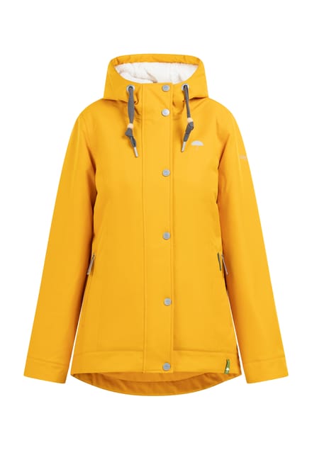 Schmuddelwedda Winterjas gemaakt van gerecycled polyester Dames mosterd