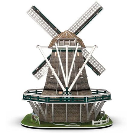 CUBIC FUN 3D Puzzel Windmolen met LED-verlichting - 55 stuks, Kunststof
