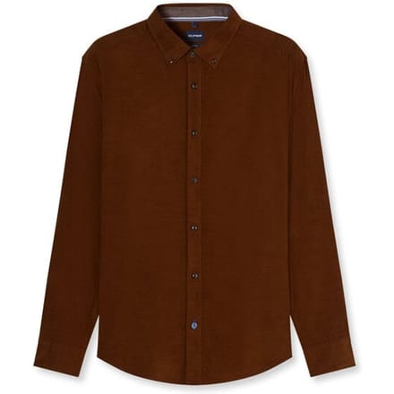 OLYMP Casual Overhemd, Regular Fit, Button-down, Caramel