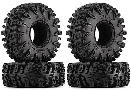 Mud Terrain Banden voor 1/18 en 1/24 RC Crawler Auto's - 64x24 mm