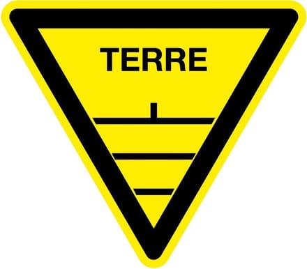 Waarschuwingssticker terre 200 mm