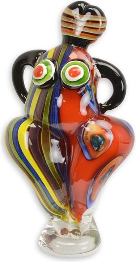 Danseres Abstract Kleurrijk - Glazen beeld - Murano Stijl Sculptuur - 32.7 cm hoog