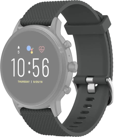 Siliconen bandje - geschikt voor Fossil Gen 5 / 5E / 6 - grijs