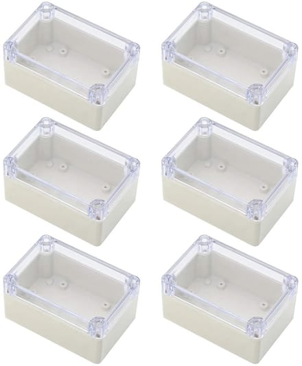 Elektronische Behuizing - Projectbox Aansluitdoos - Elektronica Beschermen - Transparant Deksel - 6 stuks 58x83x33mm - Transparant
