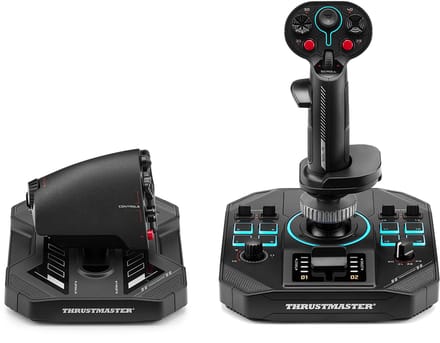 Thrustmaster Sol-R 4 HOTAS – Flight Simulator & Space Sim Set – Joystick & Throttle voor PC – 58 Actieknoppen – H.E.A.R.T. Technologie – Compatibel met Star Citizen, Elite Dangerous & MSFS