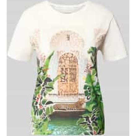regular fit T-shirt met all-over motiefprint