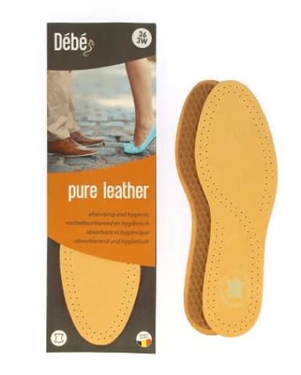 DEBE Pure leather - Lederen inlegzool met schokdempende latex onderlaag - 41