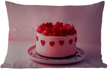 Buitenkussens - Tuin - Taart - Hart - Roze - 50x30 cm