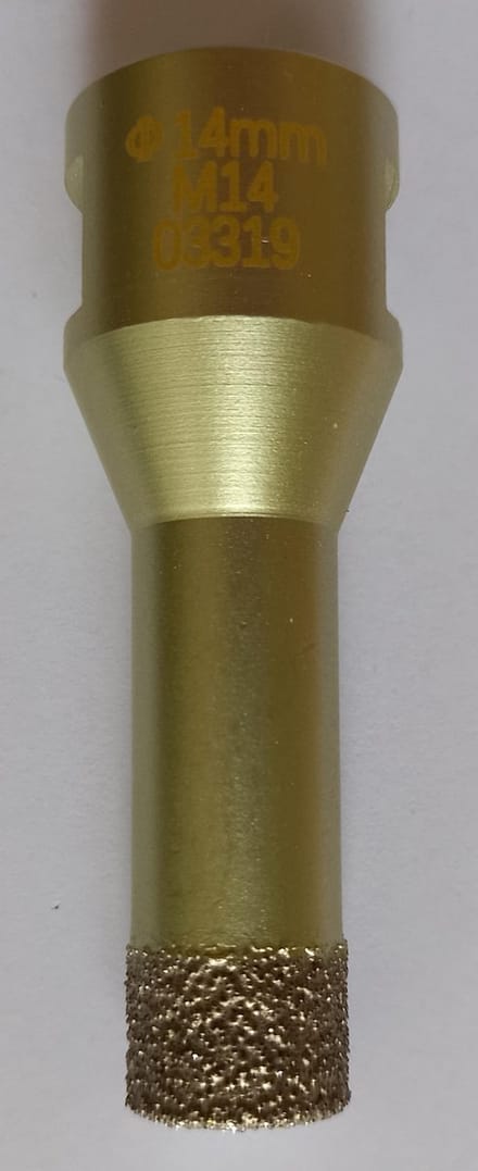 Tegelboor - galvanisch - aansl. M14 - Ø 14mm