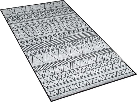 KEBAN - Laagpolig vloerkleed - Lichtgrijs - 80 x 150 cm - Polyester