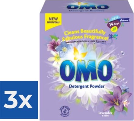 Omo Waspoeder Lavendel 100 Wasbeurten - Voordeelverpakking 3 stuks