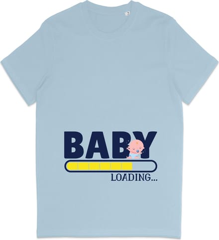 Aankomende Moeder T Shirt – Zwanger – Blauw - S