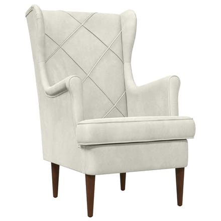 vidaXL - Fauteuil - Crèmekleurig - Fluweel
