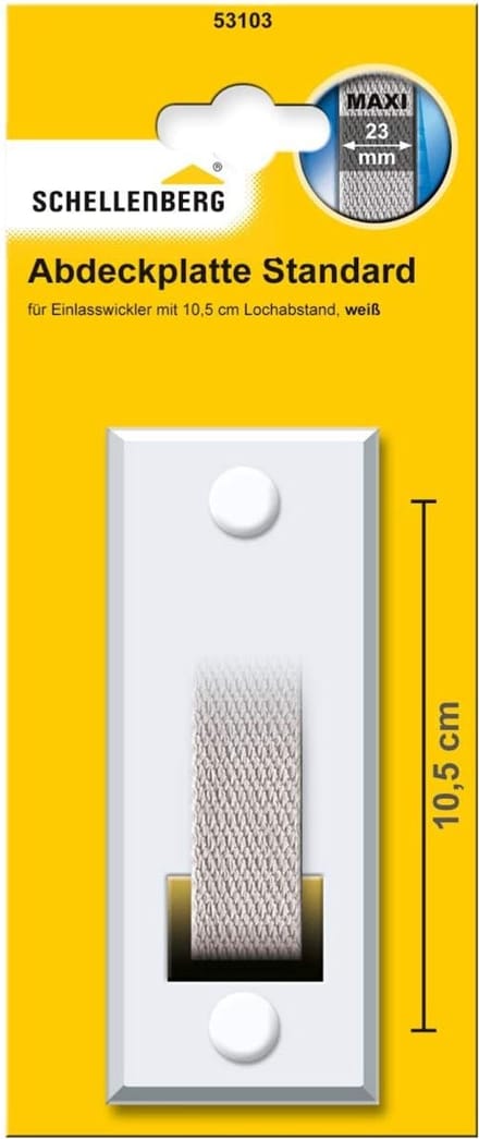 Afdekplaat Rolluik - Riemwikkelaar Afdekking - Rolluik Reparatie - Gatafstand 105 cm - 134 x 56 cm - Wit