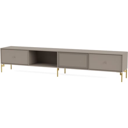 Montana Octave VII TV bank - Truffle - Poten 12,6 cm messing