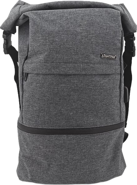 Lightpak rugzak - 600D polyester - laptopvak - grijs - JU-46155