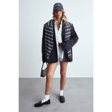 boohoo Dames Tailored Oversized Slouchy Blazer | Marineblauw | Maat: 36