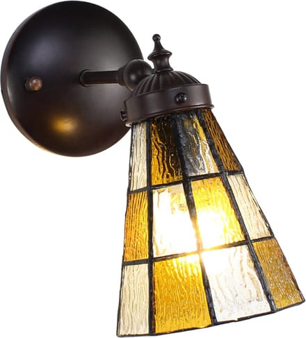 Lumilamp Wandlamp Tiffany 17x12x23 cm Bruin Glas