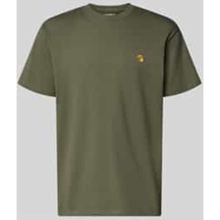 T-shirt met Labelstitching en Ronde hals