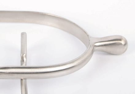 Sporen knop rvs brushed  H20