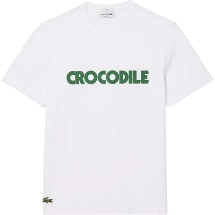 Lacoste Heren-T-shirt van katoen met grafische print (Wit)